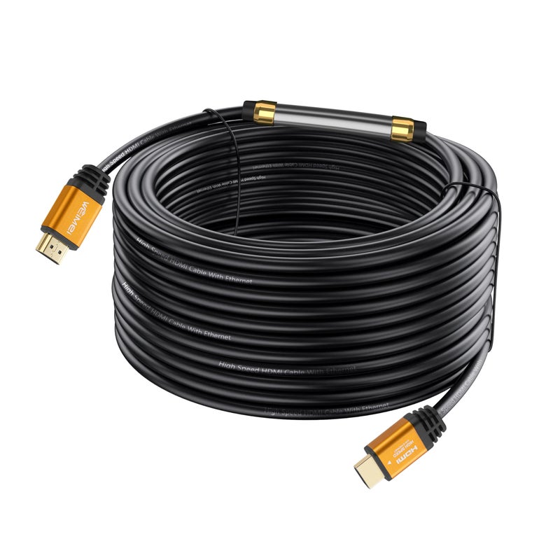 WEIMEI 125 Feet 4K HDMI Cable 2.0 WEIMEI HDMI Cord 125ft with IC Booster Support 4K@60Hz UHD 2160P Ethernet 3D ARC with Gold-Plated Connector and Bare Copper Conductor (from 6ft to 125 ft for Choices) - Image 1